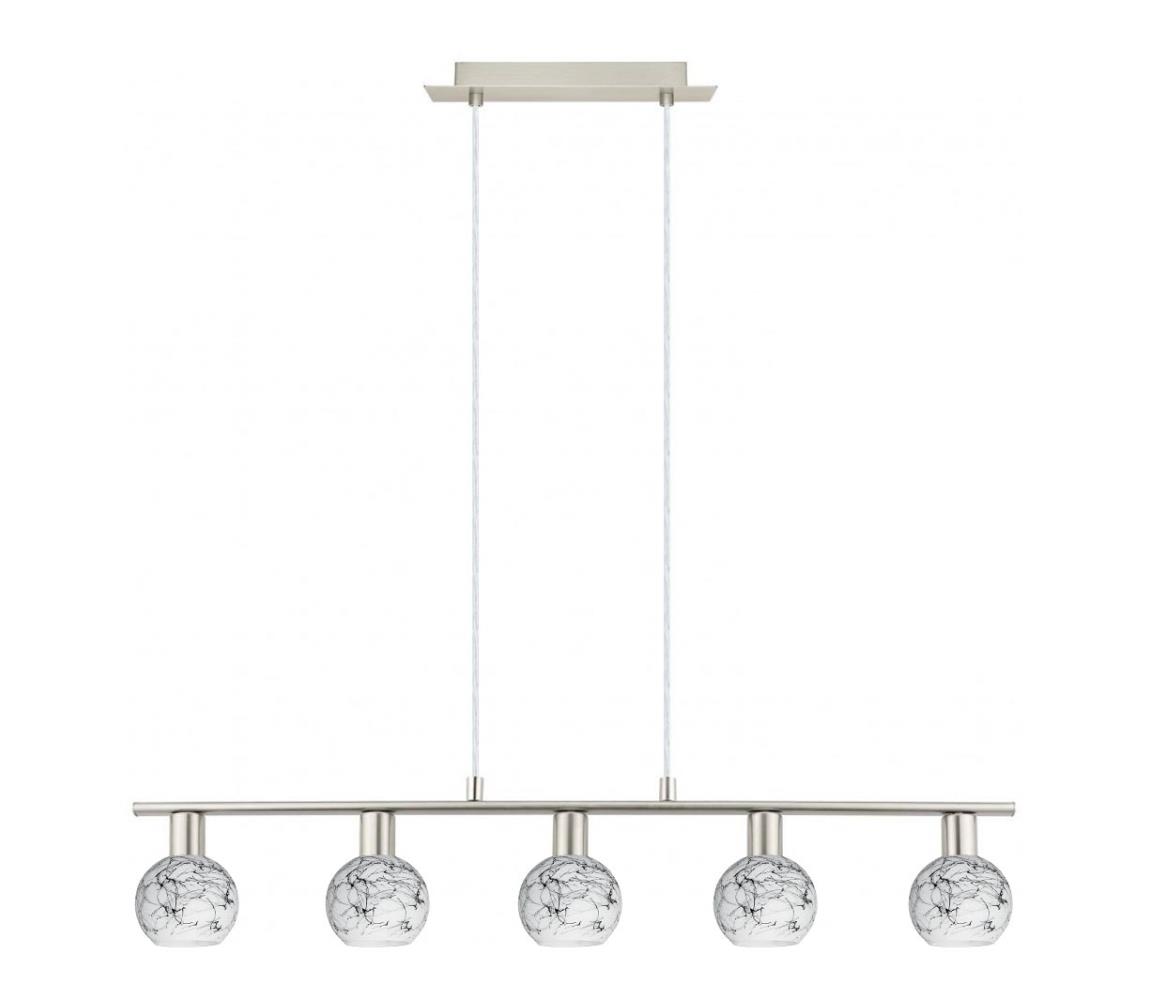 Eglo - LED Żyrandol na lince MY CHOICE 5xE14/4W/230V chrom/biały/czarny