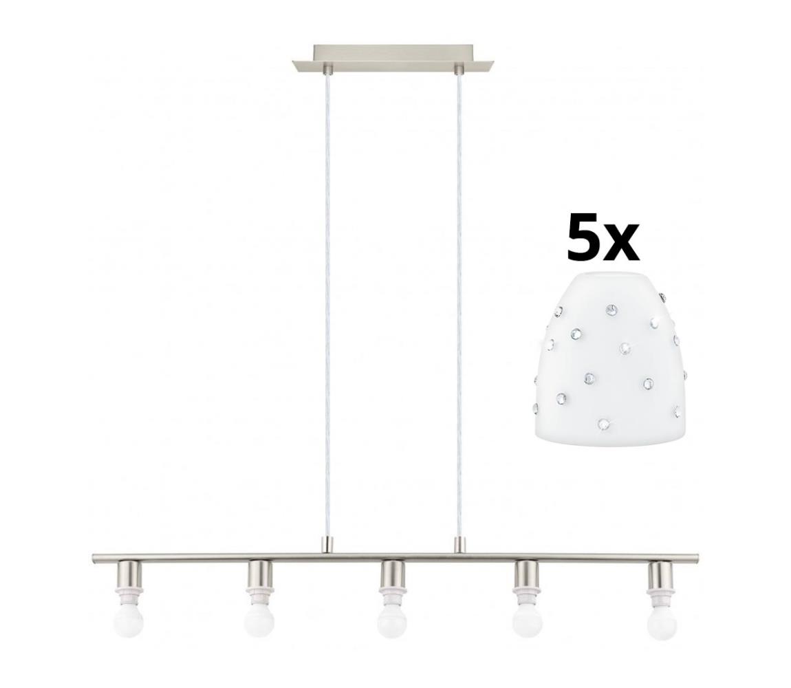 Eglo - LED Żyrandol na lince MY CHOICE 5xE14/4W/230V chrom/biały