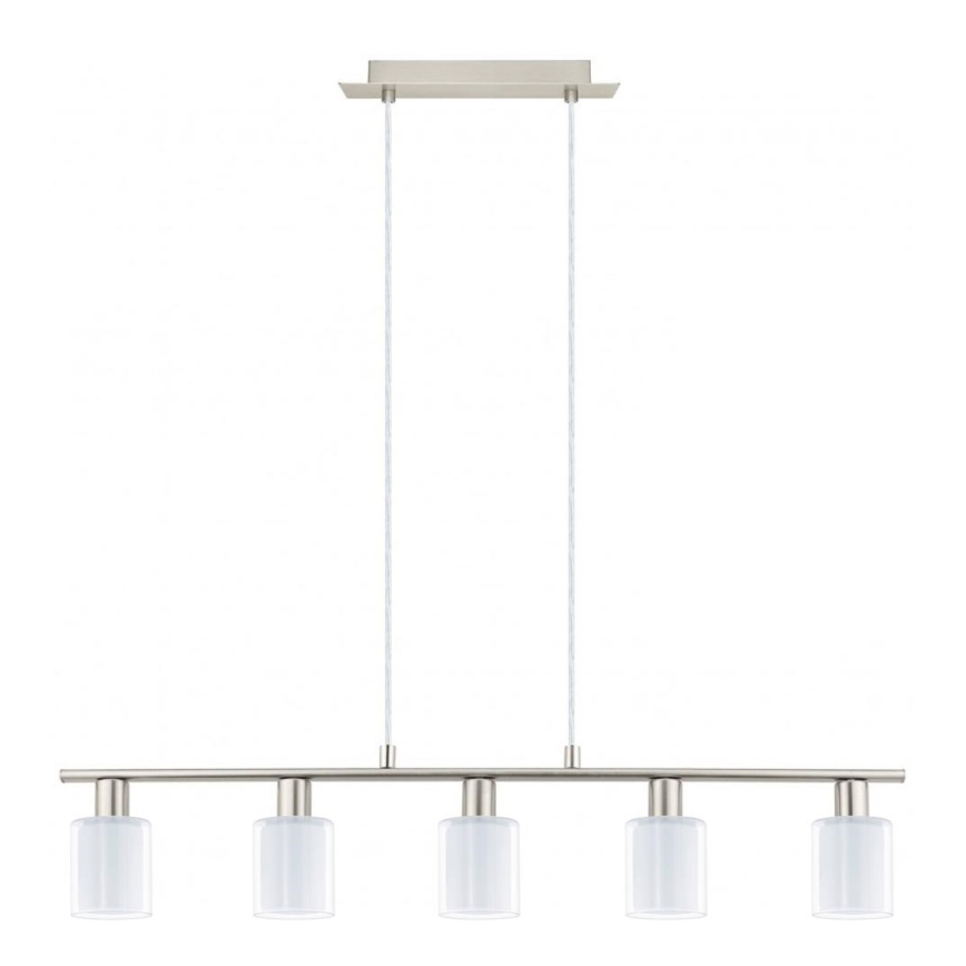 Eglo - LED Żyrandol na lince MY CHOICE 5xE14/4W/230V matowy chrom/biały