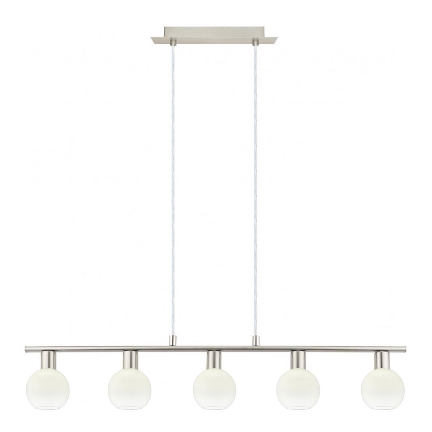 Eglo - LED Żyrandol na lince MY CHOICE 5xE14/4W/230V matowy chrom/biały