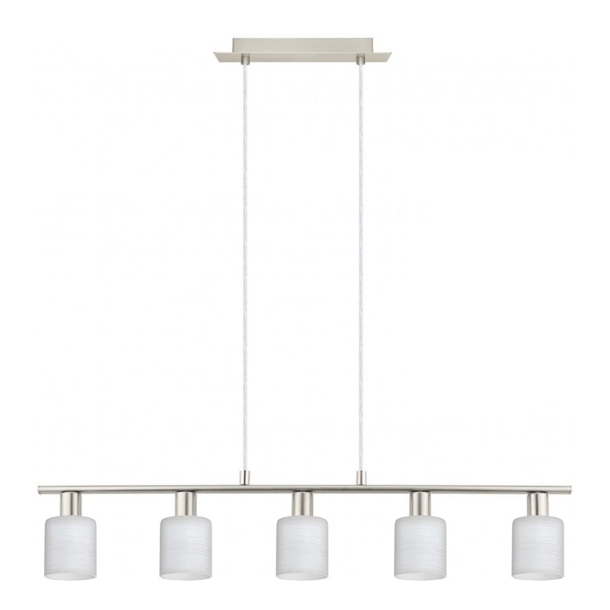 Eglo - LED Żyrandol na lince MY CHOICE 5xE14/4W/230V matowy chrom/biały