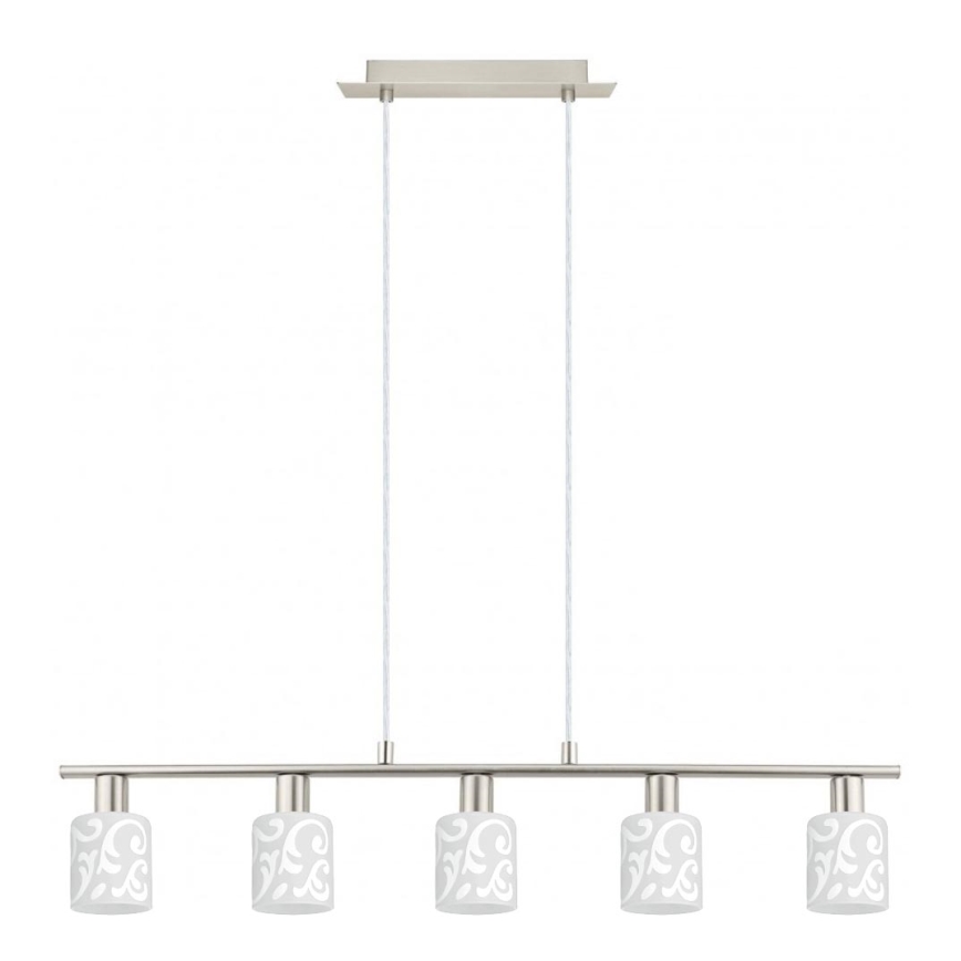 Eglo - LED Żyrandol na lince MY CHOICE 5xE14/4W/230V matowy chrom/biały