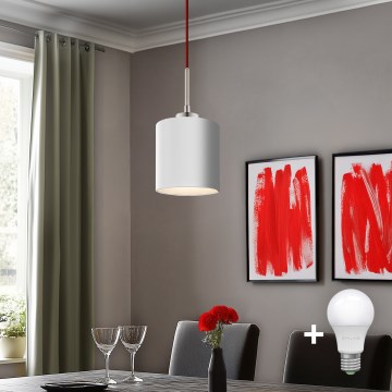 Eglo - LED Żyrandol na lince TUNJA 1xE27/60W/230V białe