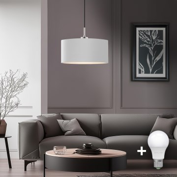Eglo - LED Żyrandol na lince TUNJA 1xE27/60W/230V biały