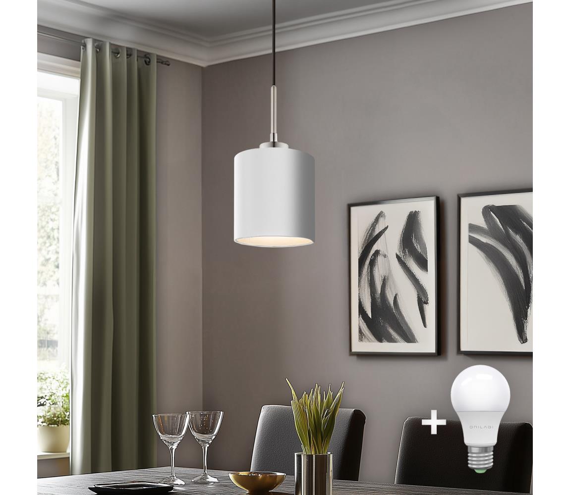 Eglo - LED Żyrandol na lince TUNJA 1xE27/60W/230V biały