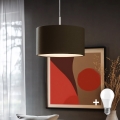 Eglo - LED Żyrandol na lince TUNJA 1xE27/60W/230V brązowy