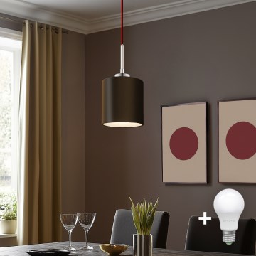 Eglo - LED Żyrandol na lince TUNJA 1xE27/60W/230V brązowy