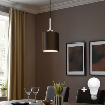 Eglo - LED Żyrandol na lince TUNJA 1xE27/60W/230V brązowy