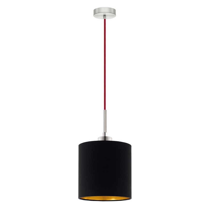 Eglo - LED Żyrandol na lince TUNJA 1xE27/60W/230V czarny
