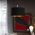 Eglo - LED Żyrandol na lince TUNJA 1xE27/60W/230V czarny