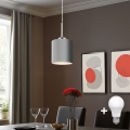 Eglo - LED Żyrandol na lince TUNJA 1xE27/60W/230V szary