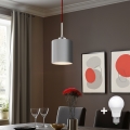 Eglo - LED Żyrandol na lince TUNJA 1xE27/60W/230V szary