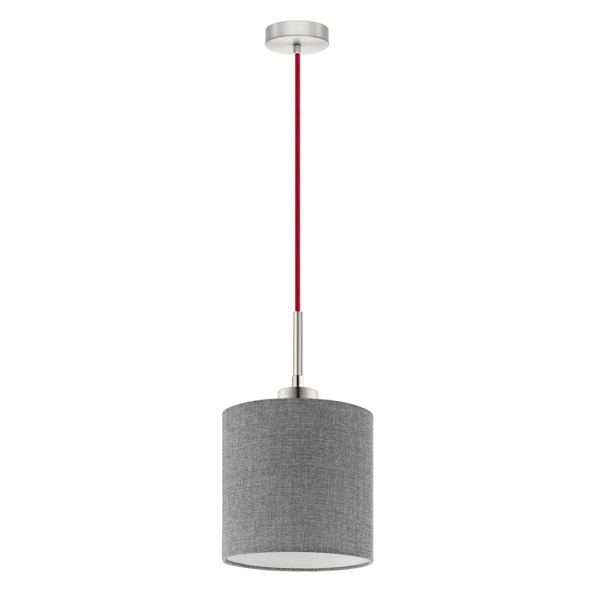 Eglo - LED Żyrandol na lince TUNJA 1xE27/60W/230V szary