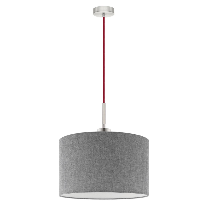 Eglo - LED Żyrandol na lince TUNJA 1xE27/60W/230V szary