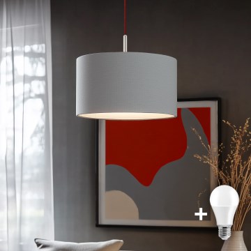 Eglo - LED Żyrandol na lince TUNJA 1xE27/60W/230V szary