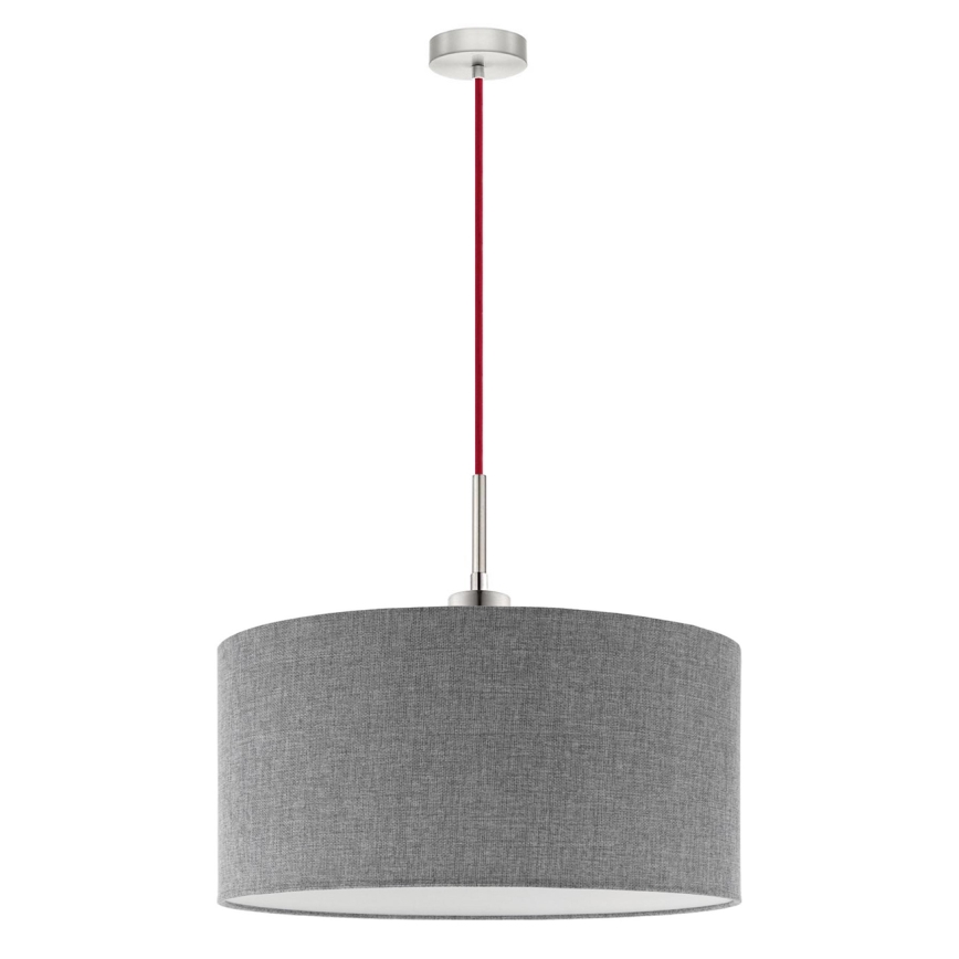Eglo - LED Żyrandol na lince TUNJA 1xE27/60W/230V szary