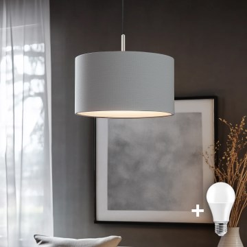 Eglo - LED Żyrandol na lince TUNJA 1xE27/60W/230V szary