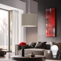 Eglo - LED Żyrandol na lince TUNJA 1xE27/60W/230V taupe