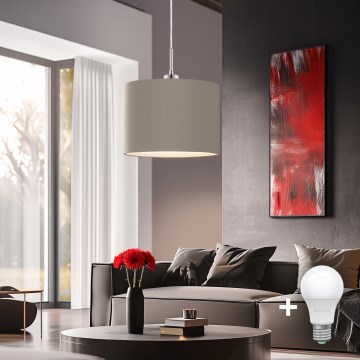Eglo - LED Żyrandol na lince TUNJA 1xE27/60W/230V taupe
