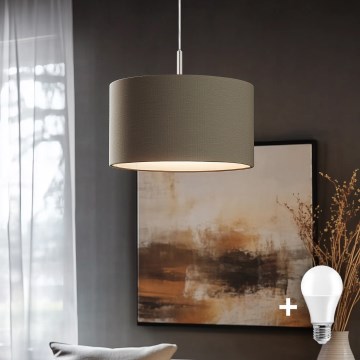 Eglo - LED Żyrandol na lince TUNJA 1xE27/60W/230V taupe