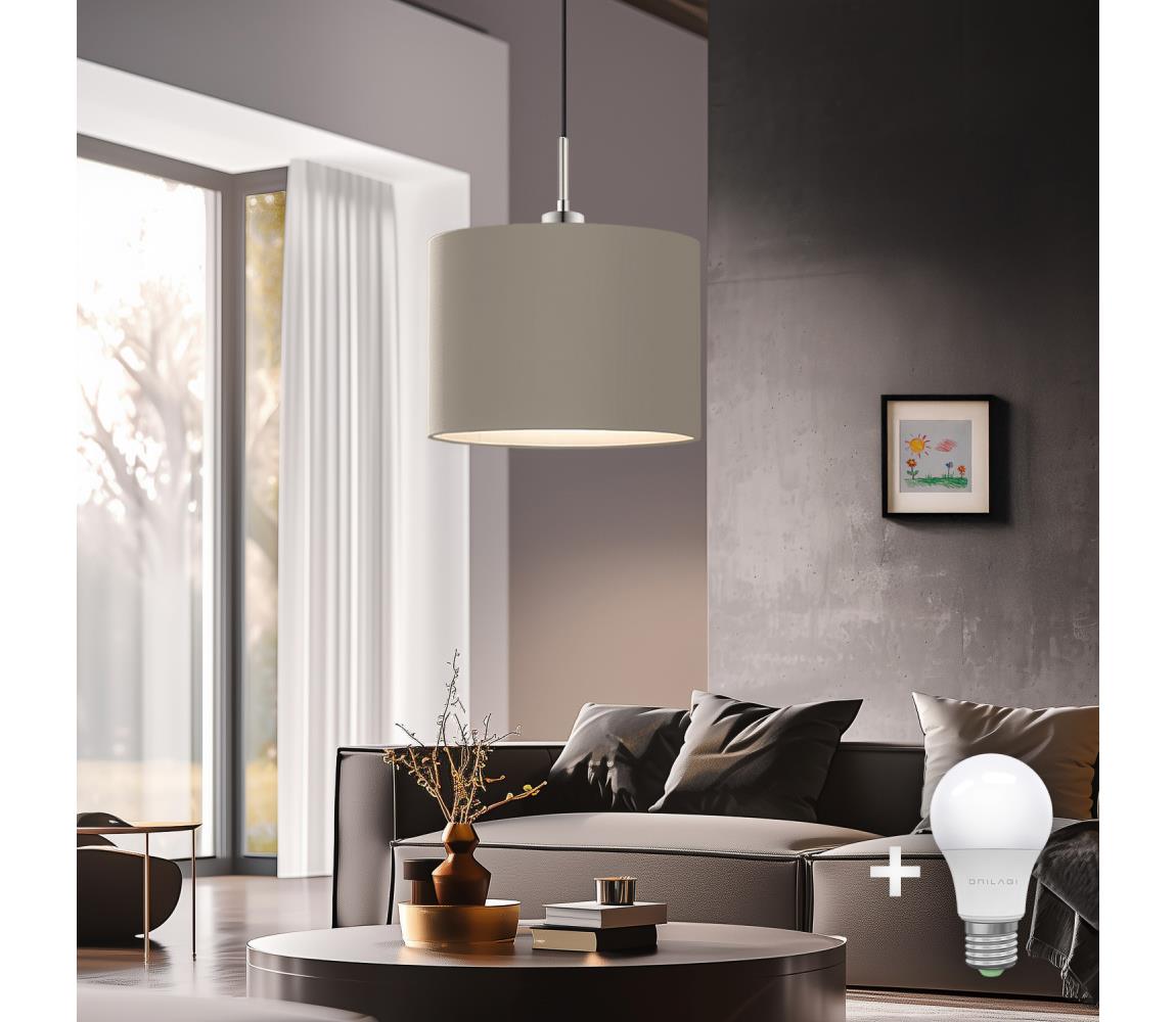 Eglo - LED Żyrandol na lince TUNJA 1xE27/60W/230V taupe