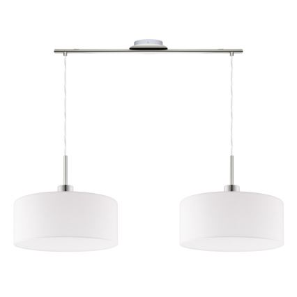 Eglo - LED Żyrandol na lince TUNJA 2xE27/60W/230V biały