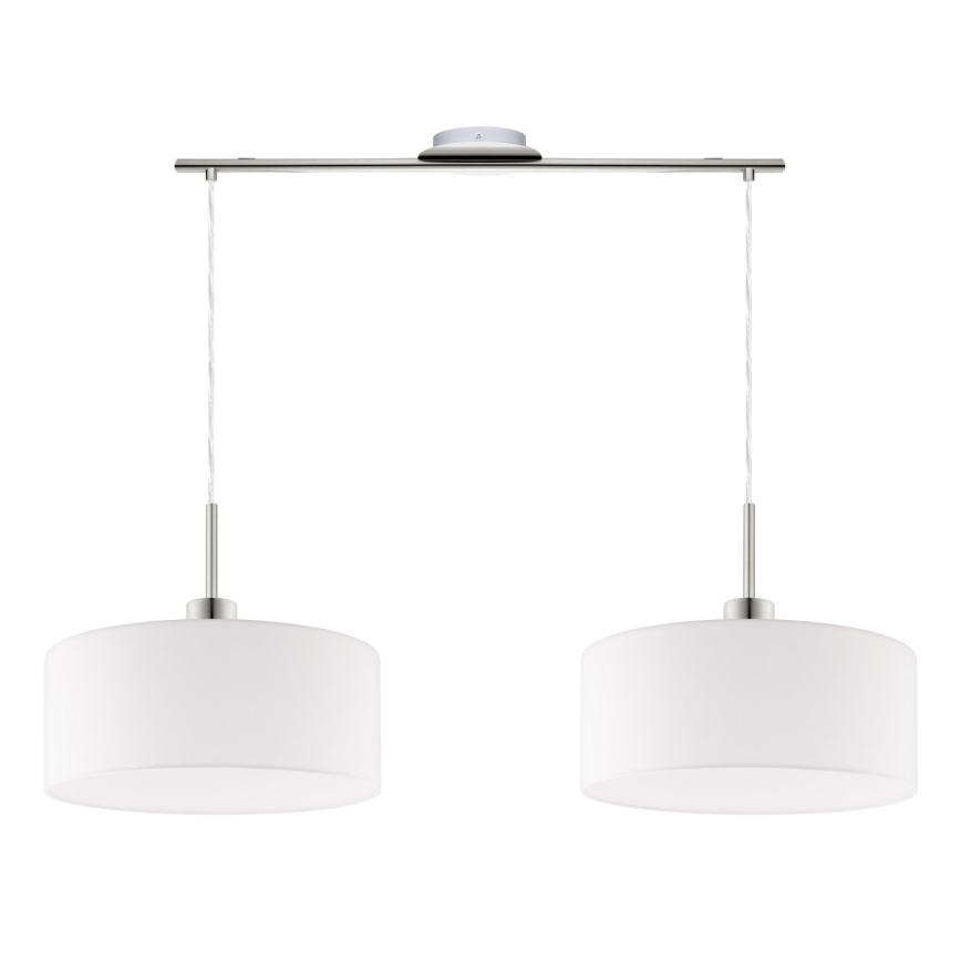 Eglo - LED Żyrandol na lince TUNJA 2xE27/60W/230V biały