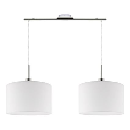Eglo - LED Żyrandol na lince TUNJA 2xE27/60W/230V biały