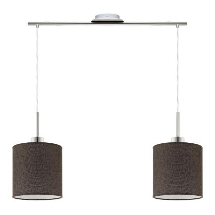 Eglo - LED Żyrandol na lince TUNJA 2xE27/60W/230V brązowy