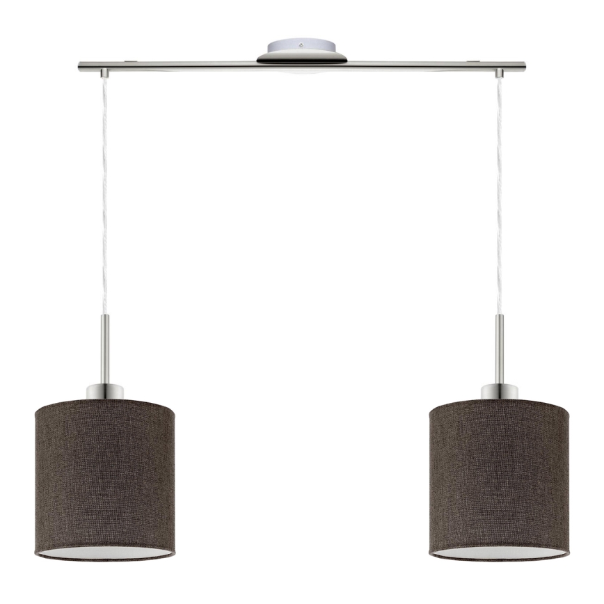 Eglo - LED Żyrandol na lince TUNJA 2xE27/60W/230V brązowy