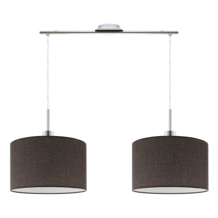 Eglo - LED Żyrandol na lince TUNJA 2xE27/60W/230V brązowy