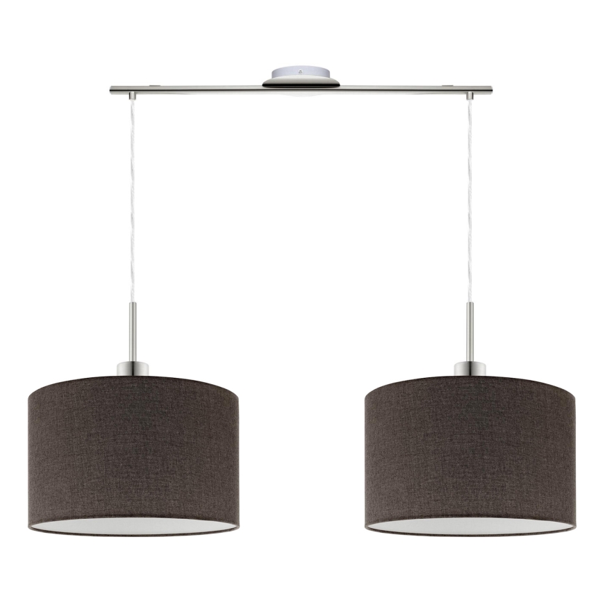 Eglo - LED Żyrandol na lince TUNJA 2xE27/60W/230V brązowy