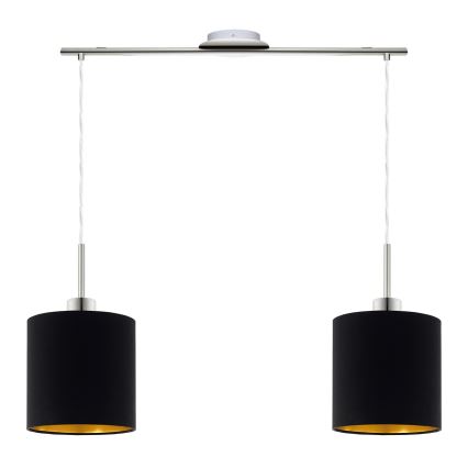 Eglo - LED Żyrandol na lince TUNJA 2xE27/60W/230V czarny