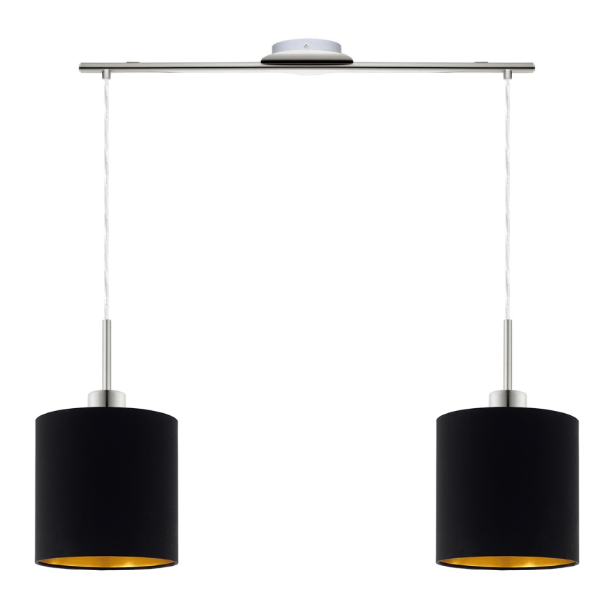Eglo - LED Żyrandol na lince TUNJA 2xE27/60W/230V czarny