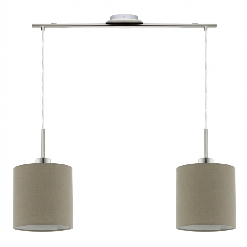 Eglo - LED Żyrandol na lince TUNJA 2xE27/60W/230V taupe