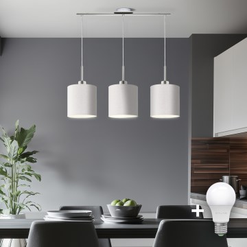 Eglo - LED Żyrandol na lince TUNJA 3xE27/60W/230V biały
