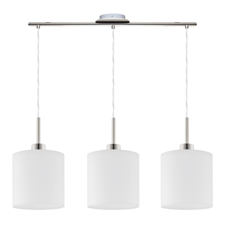 Eglo - LED Żyrandol na lince TUNJA 3xE27/60W/230V biały
