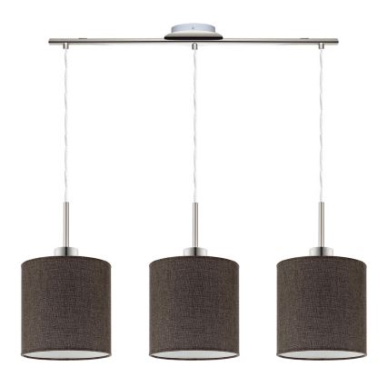 Eglo - LED  Żyrandol na lince TUNJA 3xE27/60W/230V brązowy