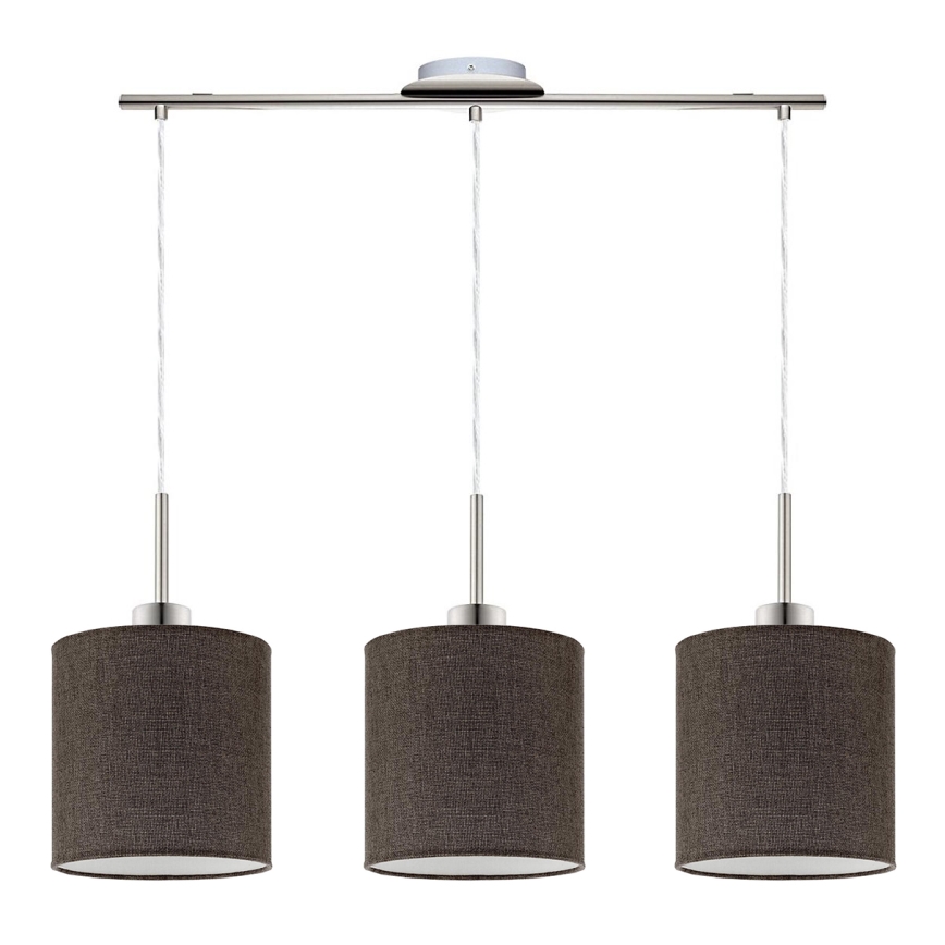Eglo - LED  Żyrandol na lince TUNJA 3xE27/60W/230V brązowy