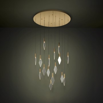 Eglo - LED Żyrandol ściemnialny na lince 16xLED/3,3W/230V 3000K śr. 78 cm złoty