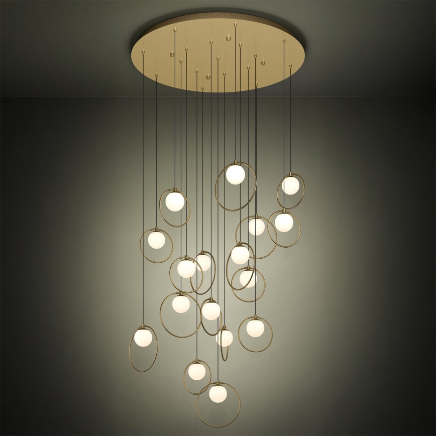 Eglo - LED Żyrandol ściemnialny na lince 17xLED/3W/230V 3000K śr. 78 cm złoty
