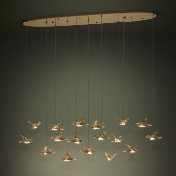 Eglo - LED Żyrandol ściemnialny na lince 17xLED/3W/230V 3000K złoty