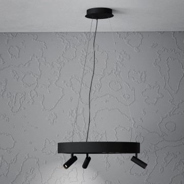 Eglo - LED Żyrandol ściemnialny na lince 3xLED/8W/230V + 3xLED/8,5W 3000K czarny + zdalne sterowanie