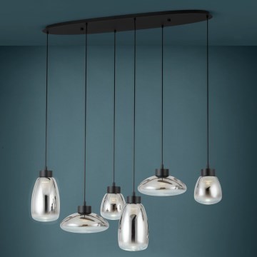 Eglo - LED Żyrandol ściemnialny na lince 6xLED/5,4W/230V 2700K dymny