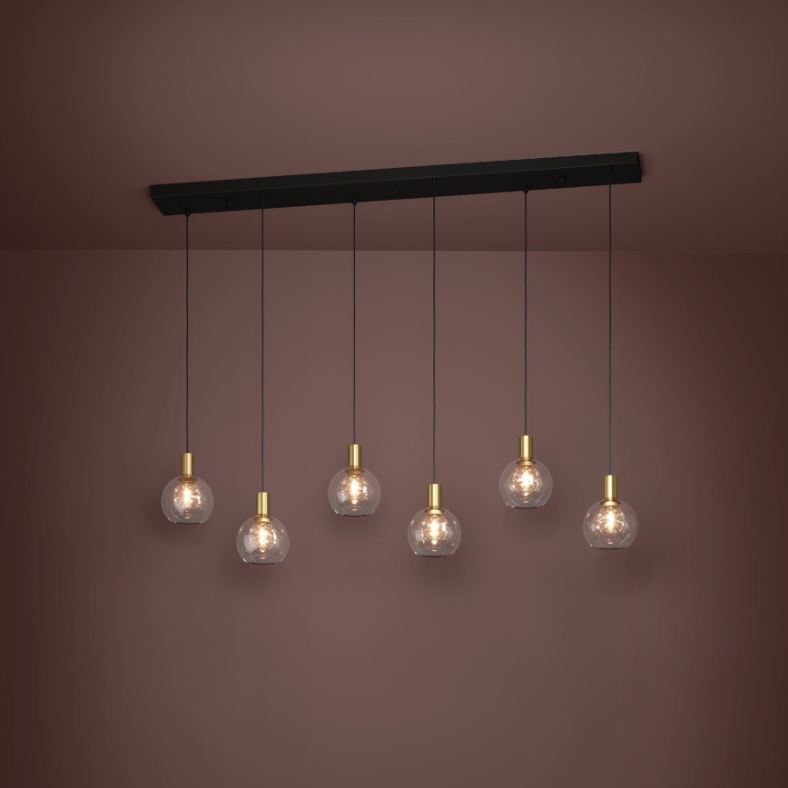 Eglo - LED Żyrandol ściemnialny na lince 6xLED/5,4W/230V 3000K złoty