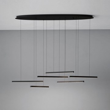 Eglo - LED Żyrandol ściemnialny na lince 6xLED/8,4W/230V 3000K czarny