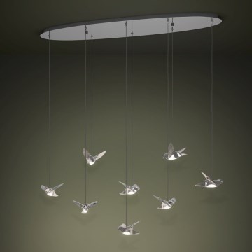 Eglo - LED Żyrandol ściemnialny na lince 8xLED/4,2W/230V 3000K chrom błyszczący