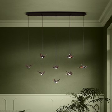 Eglo - LED Żyrandol ściemnialny na lince 8xLED/4,2W/230V 3000K czarny