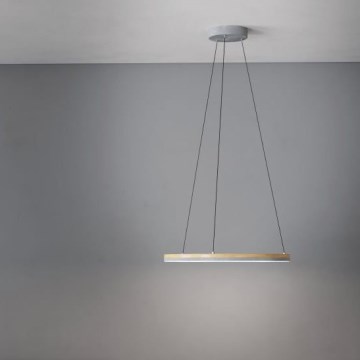 Eglo - LED Żyrandol ściemnialny na lince LED/36W/230V 3000K szary/dąb