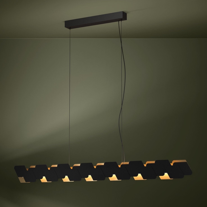 Eglo - LED Żyrandol ściemnialny na lince LED/44W/230V 3000K czarny/złoty